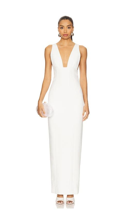 sans faff stella maxi gown in white.
