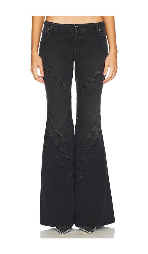 santa brands flared jeans in black.