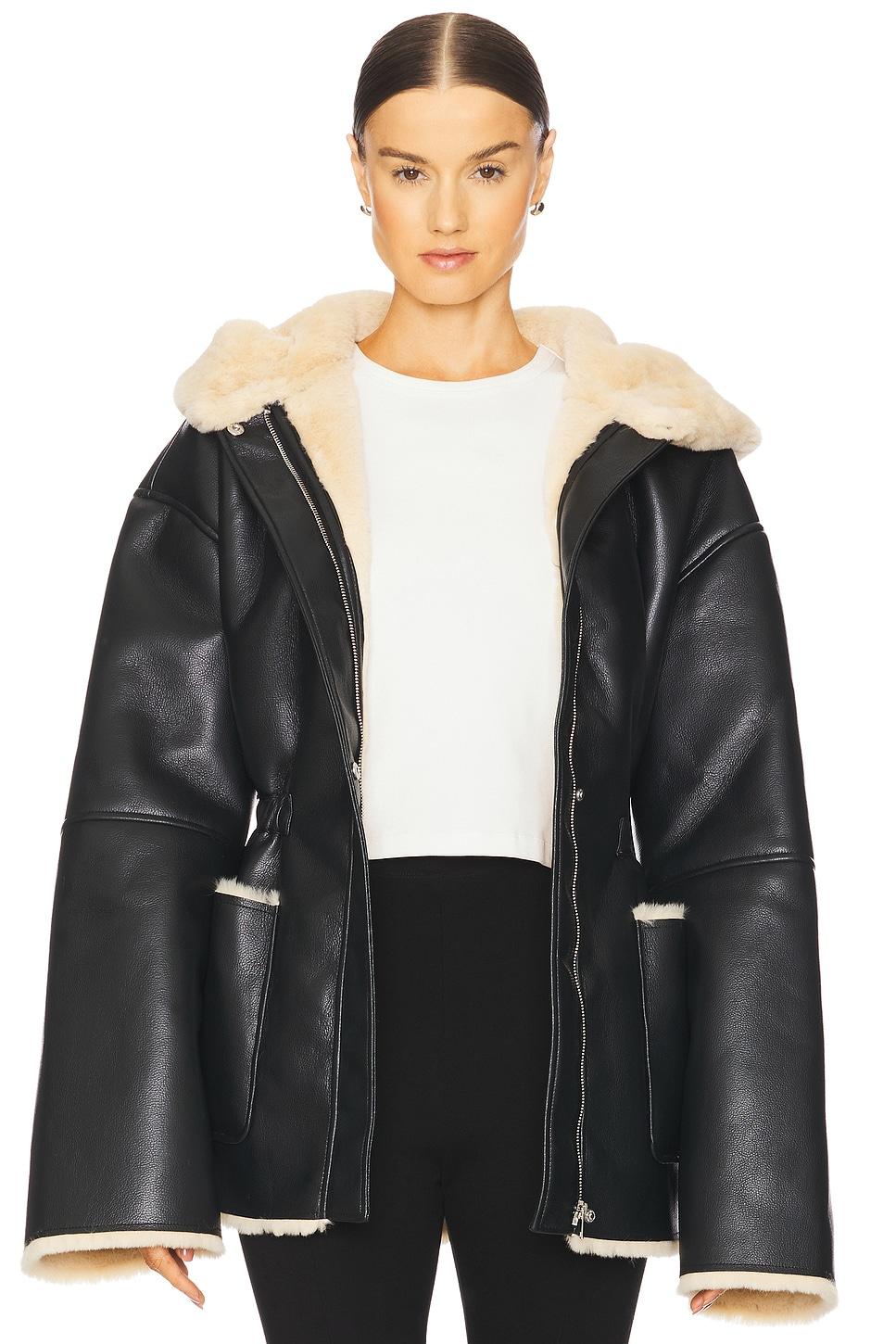 santiago faux leather coat