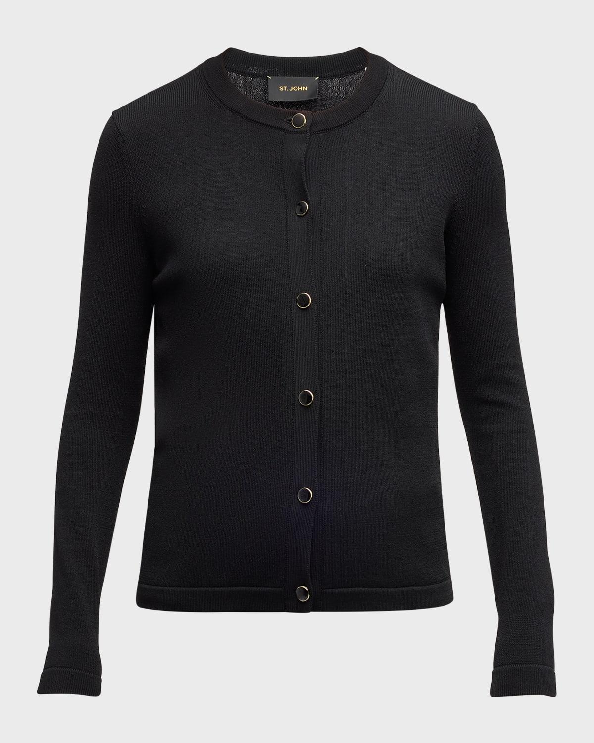 santiago knit crewneck cardigan