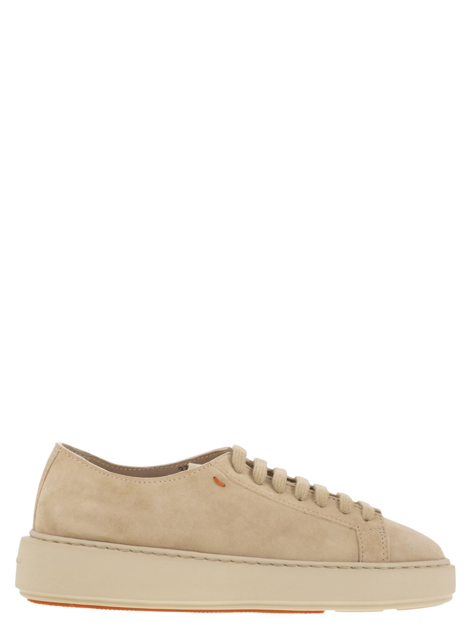 santoni suede sneakers