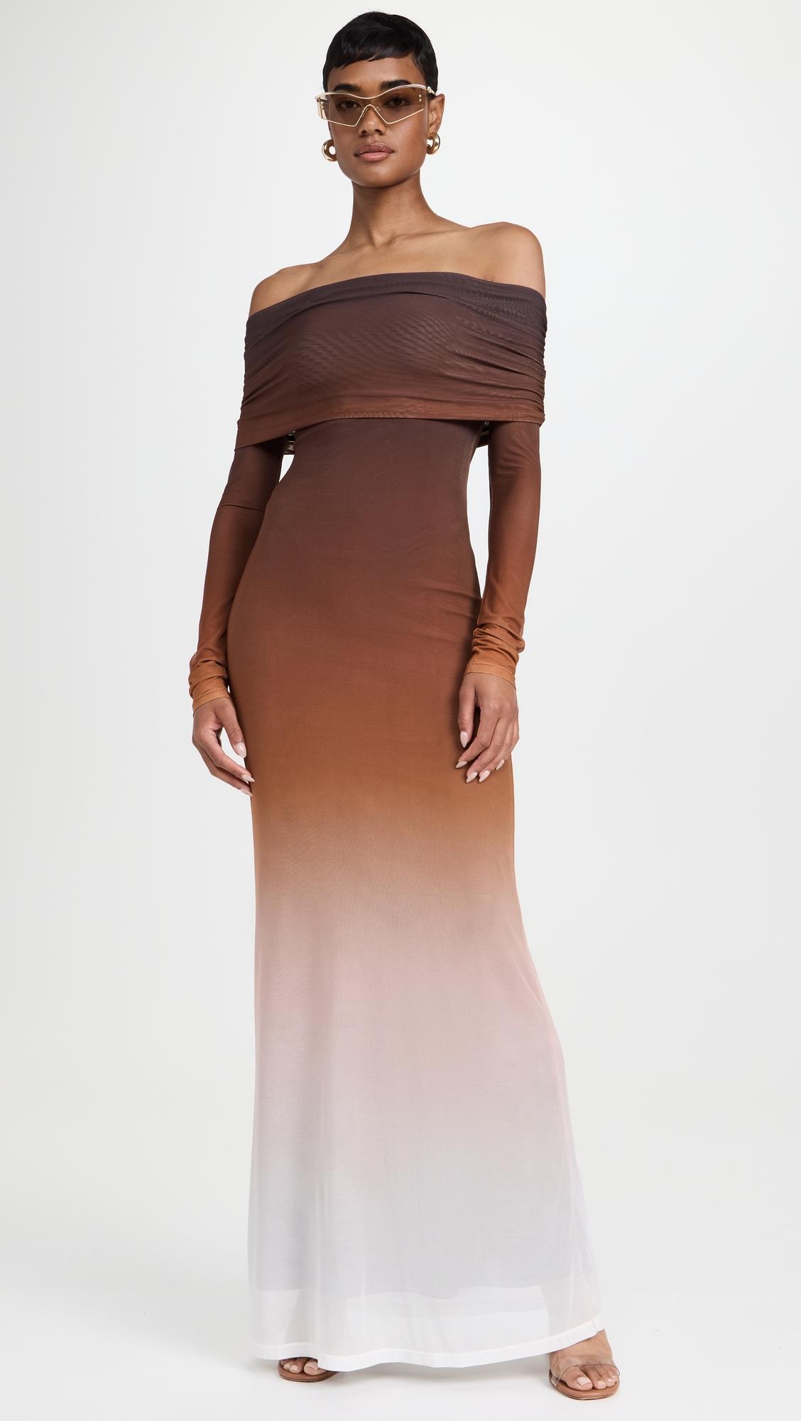 saphia mesh maxi dress