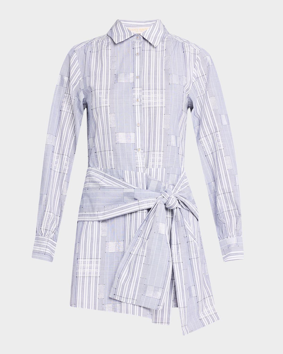 sariah belted mini shirtdress