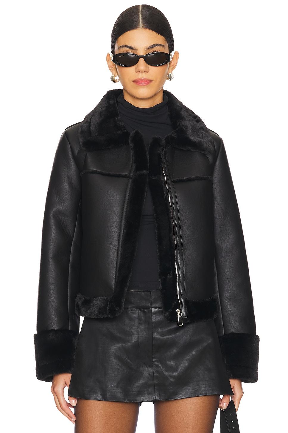 sasha faux leather jacket