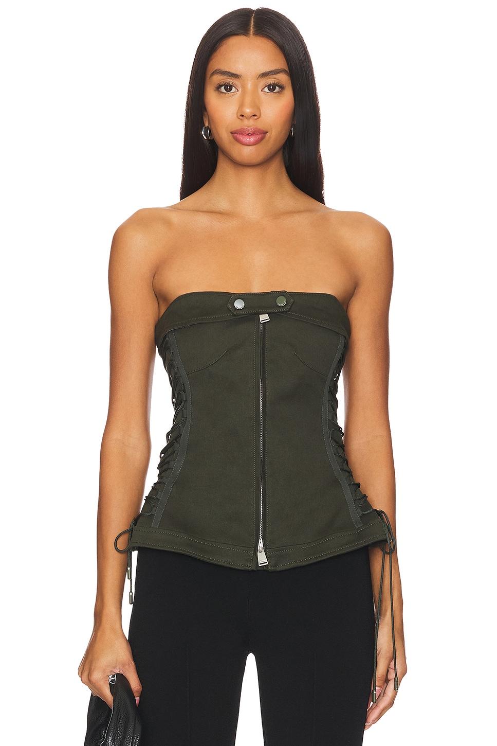 sasha zip up bustier
