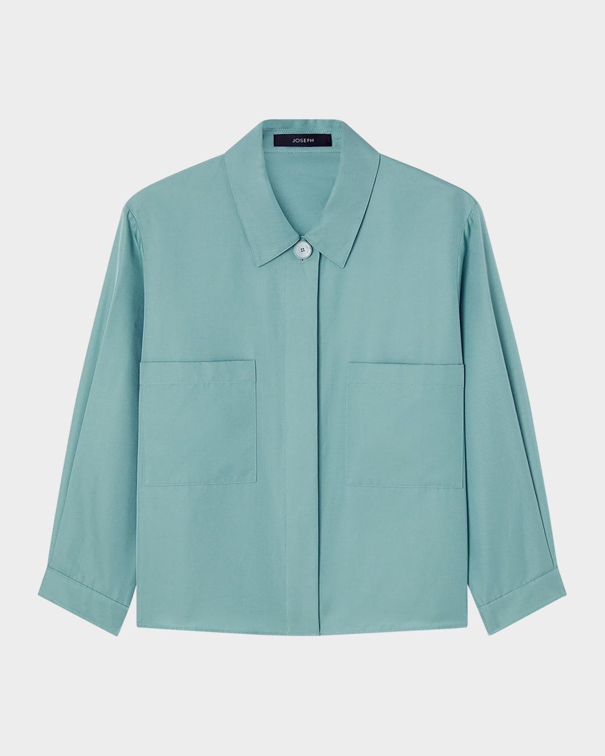 satie boxy silk-cotton shirt