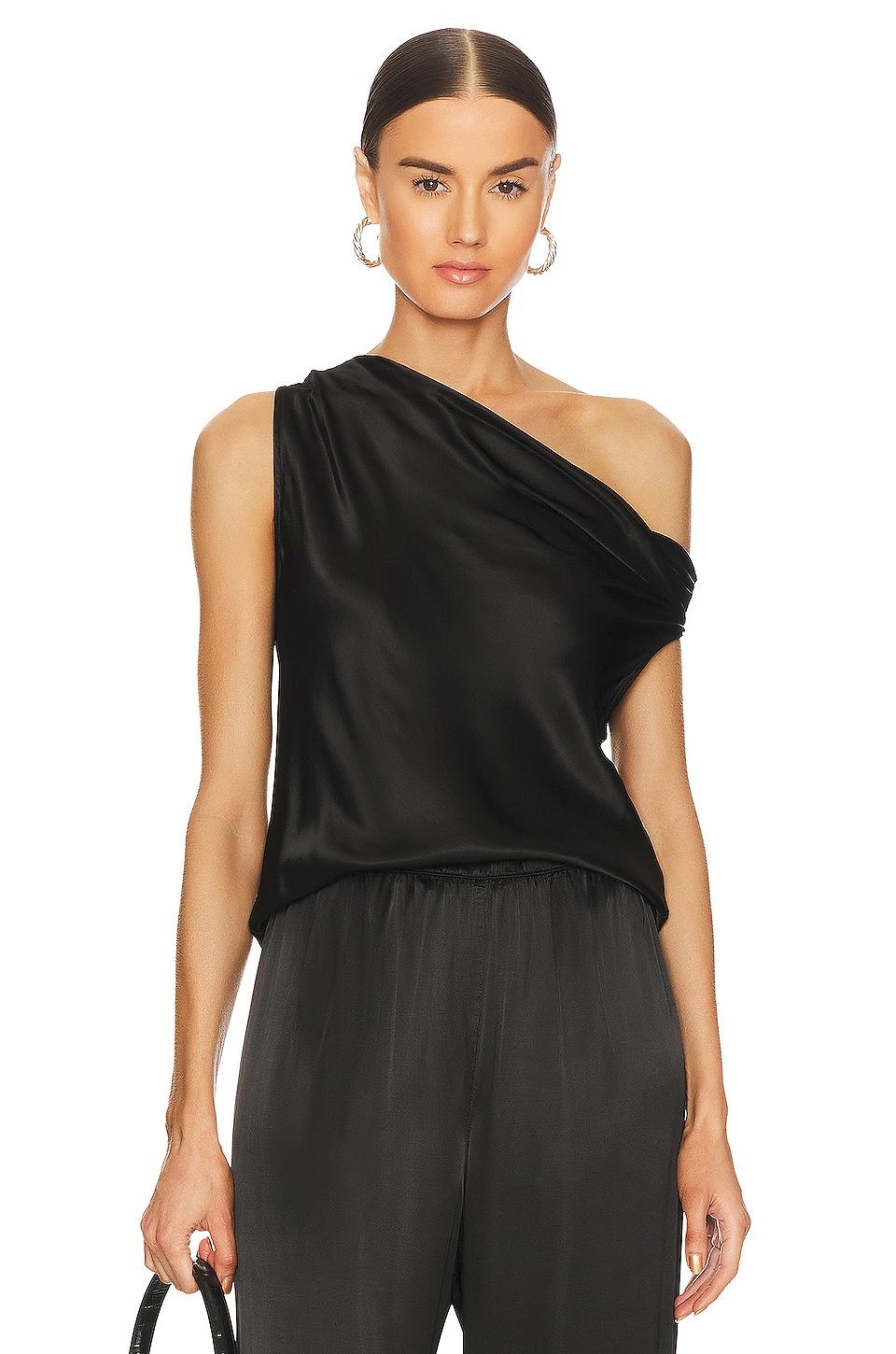 satin bias off shoulder top