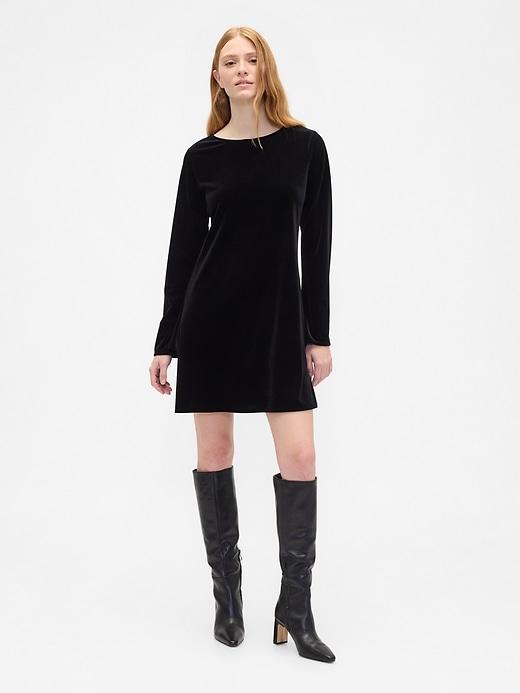 satin boatneck mini dress