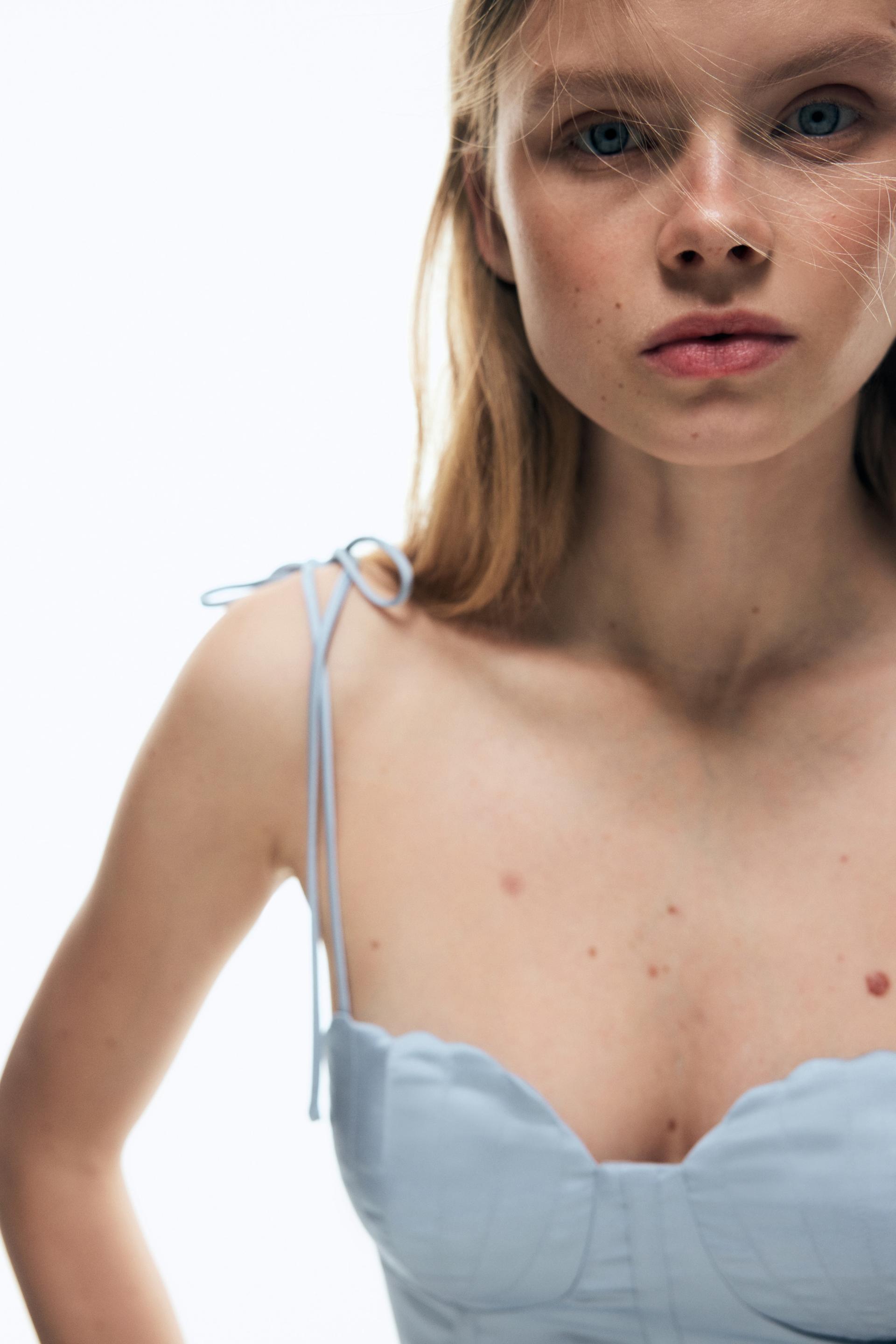 satin bustier top