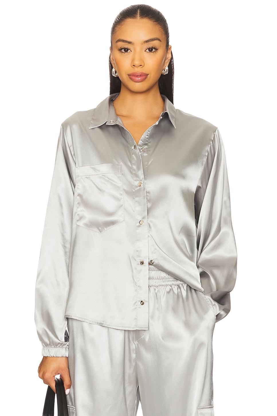 satin button up shirt