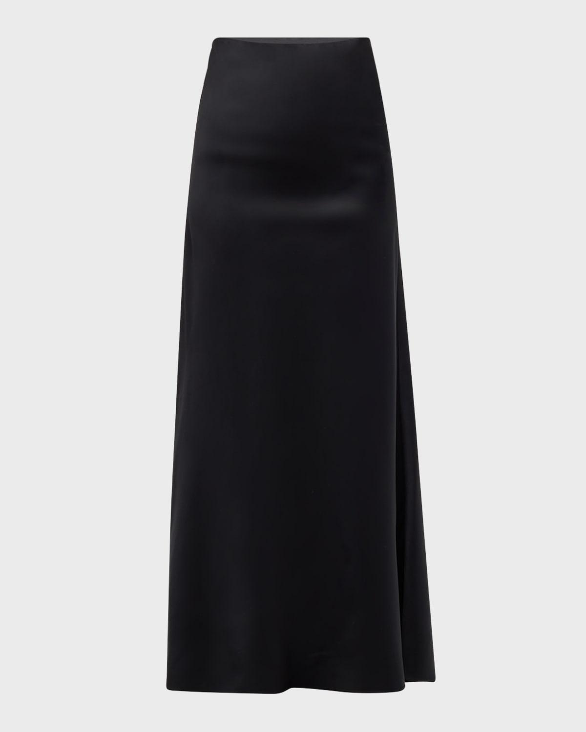 satin cady long mermaid skirt