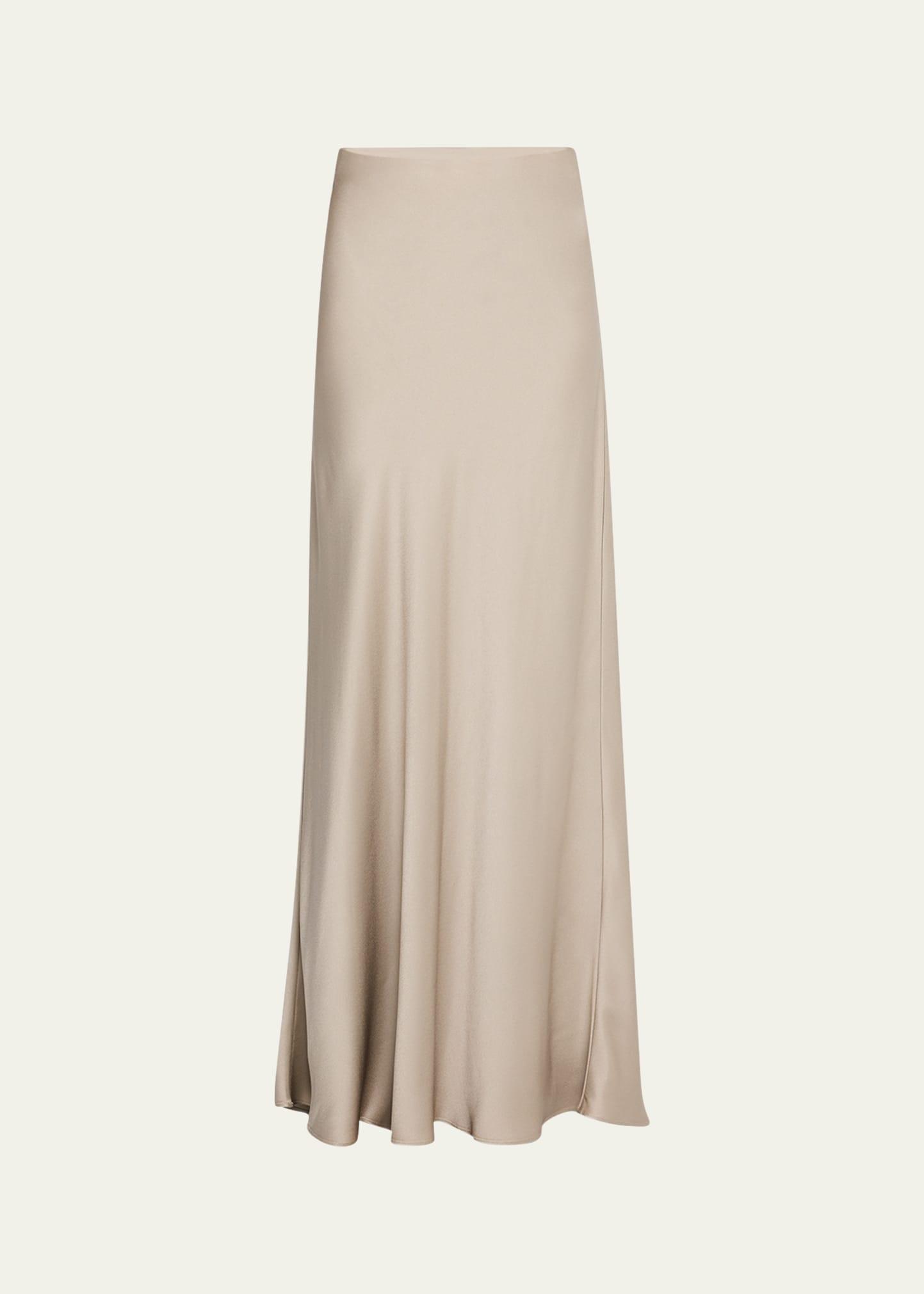 satin cady maxi mermaid skirt