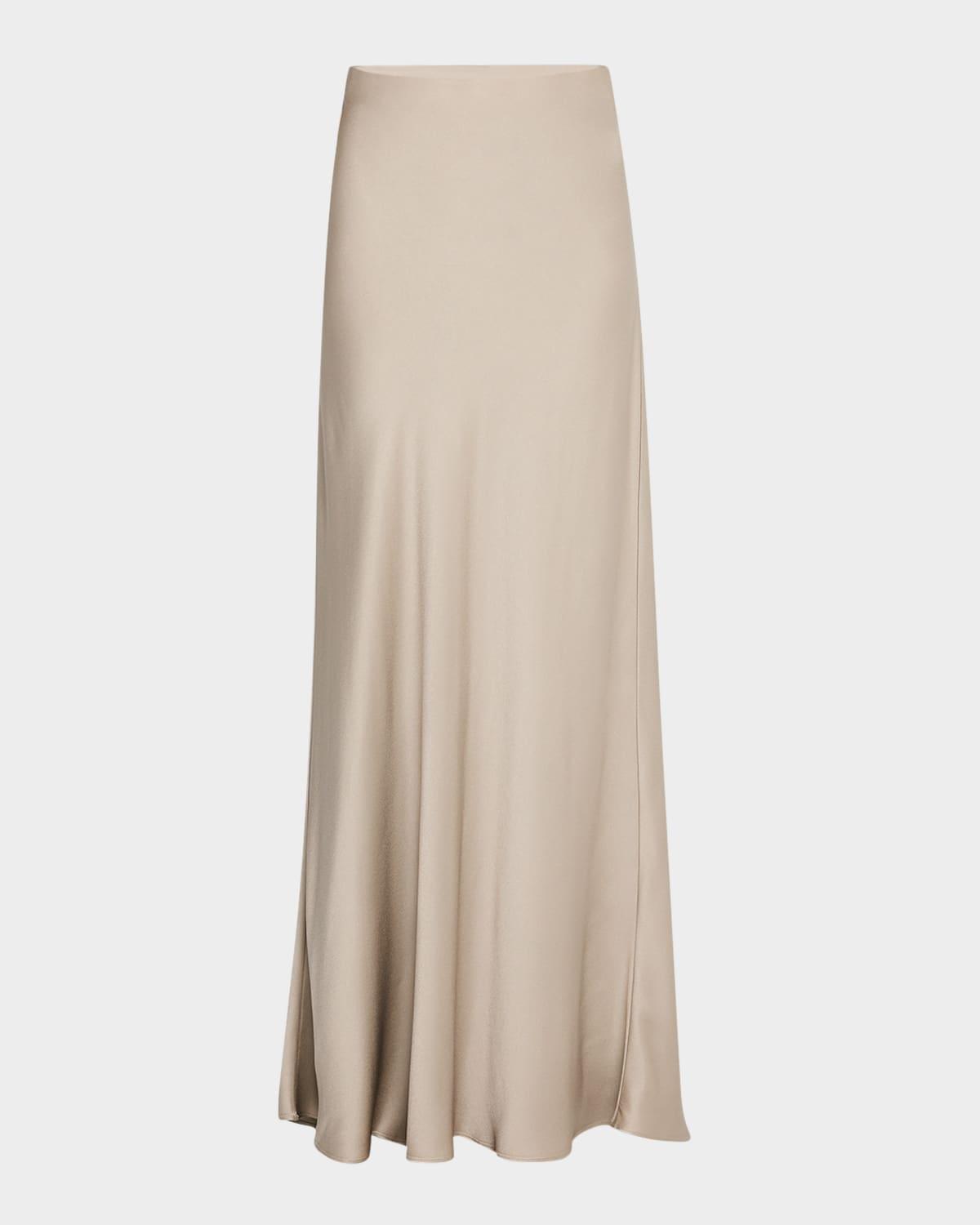 satin cady maxi mermaid skirt