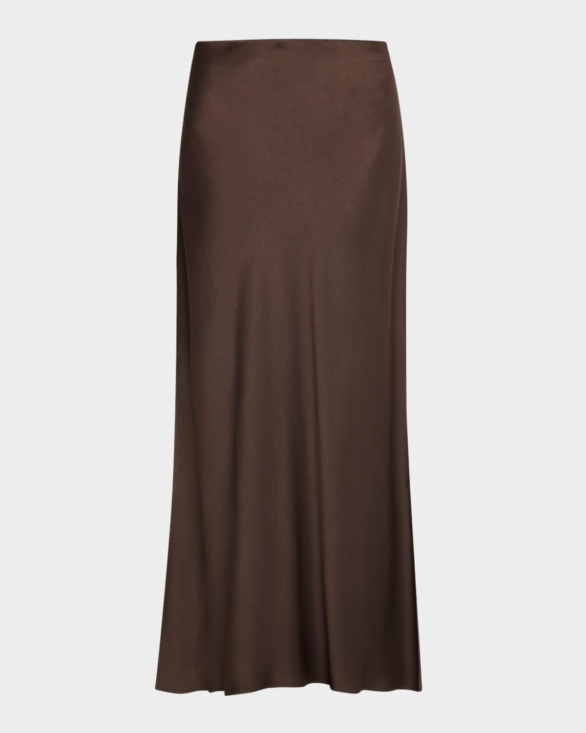 satin cady maxi pencil skirt