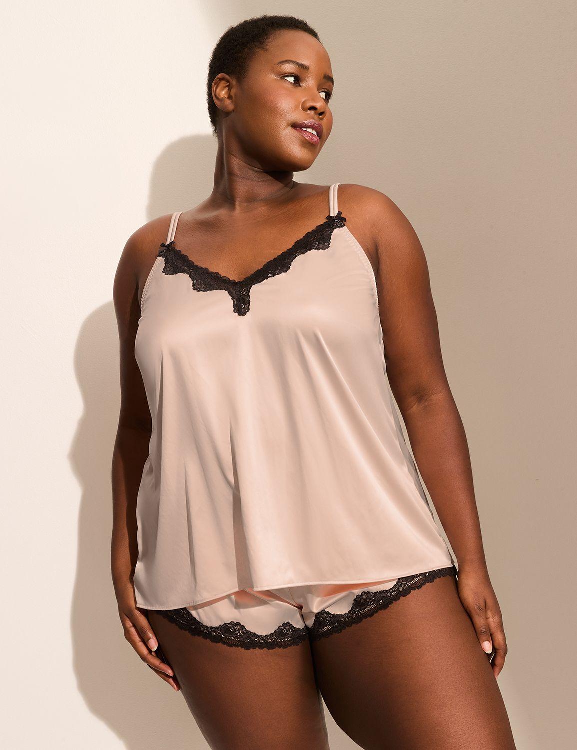 satin cami short set