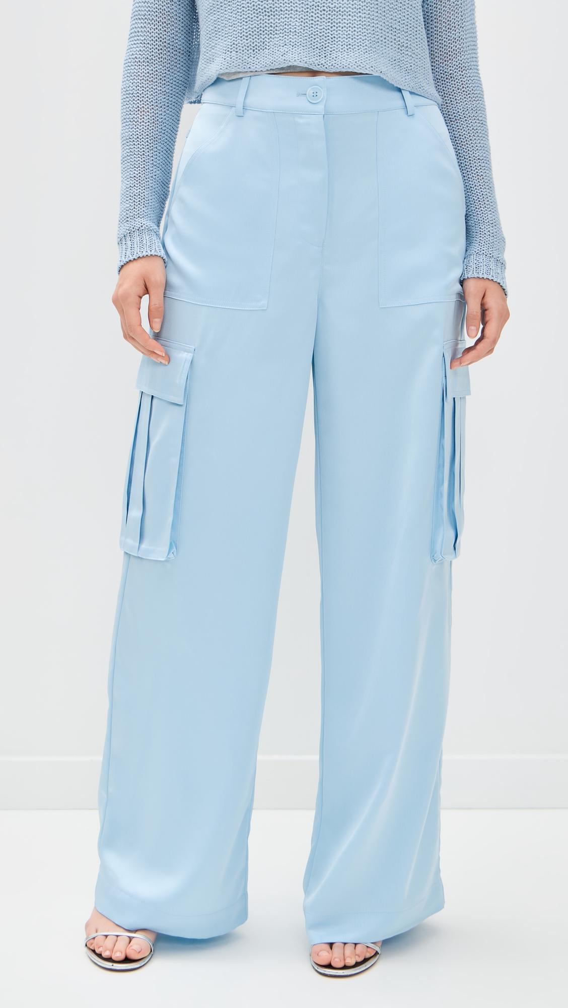 satin cargo pants 32"