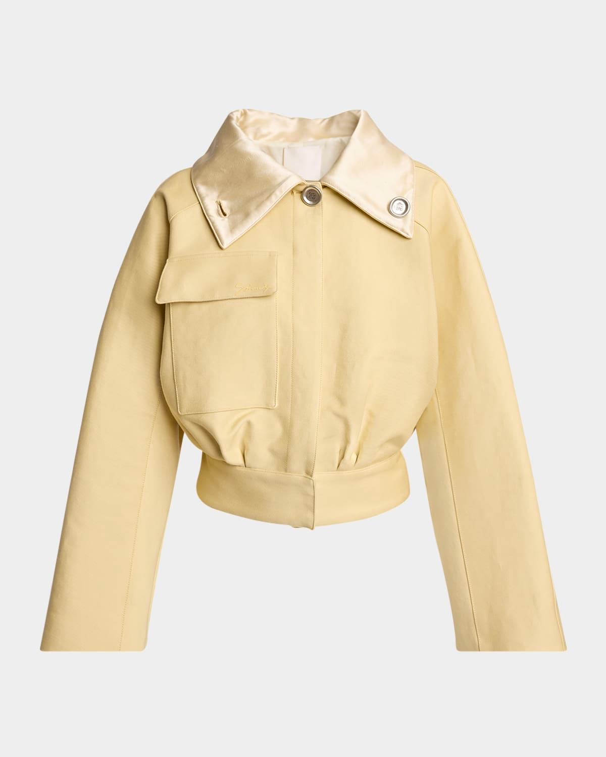 satin collar kimono jacket