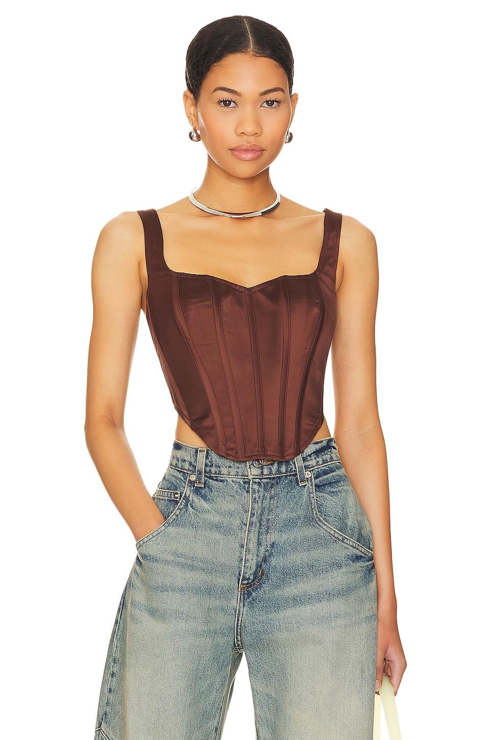 satin corset bustier