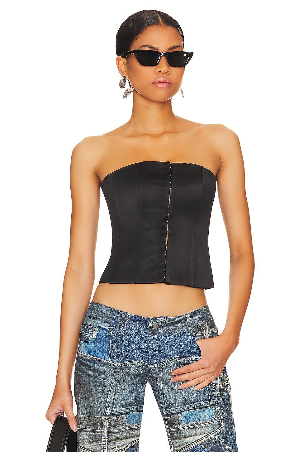 satin corset top