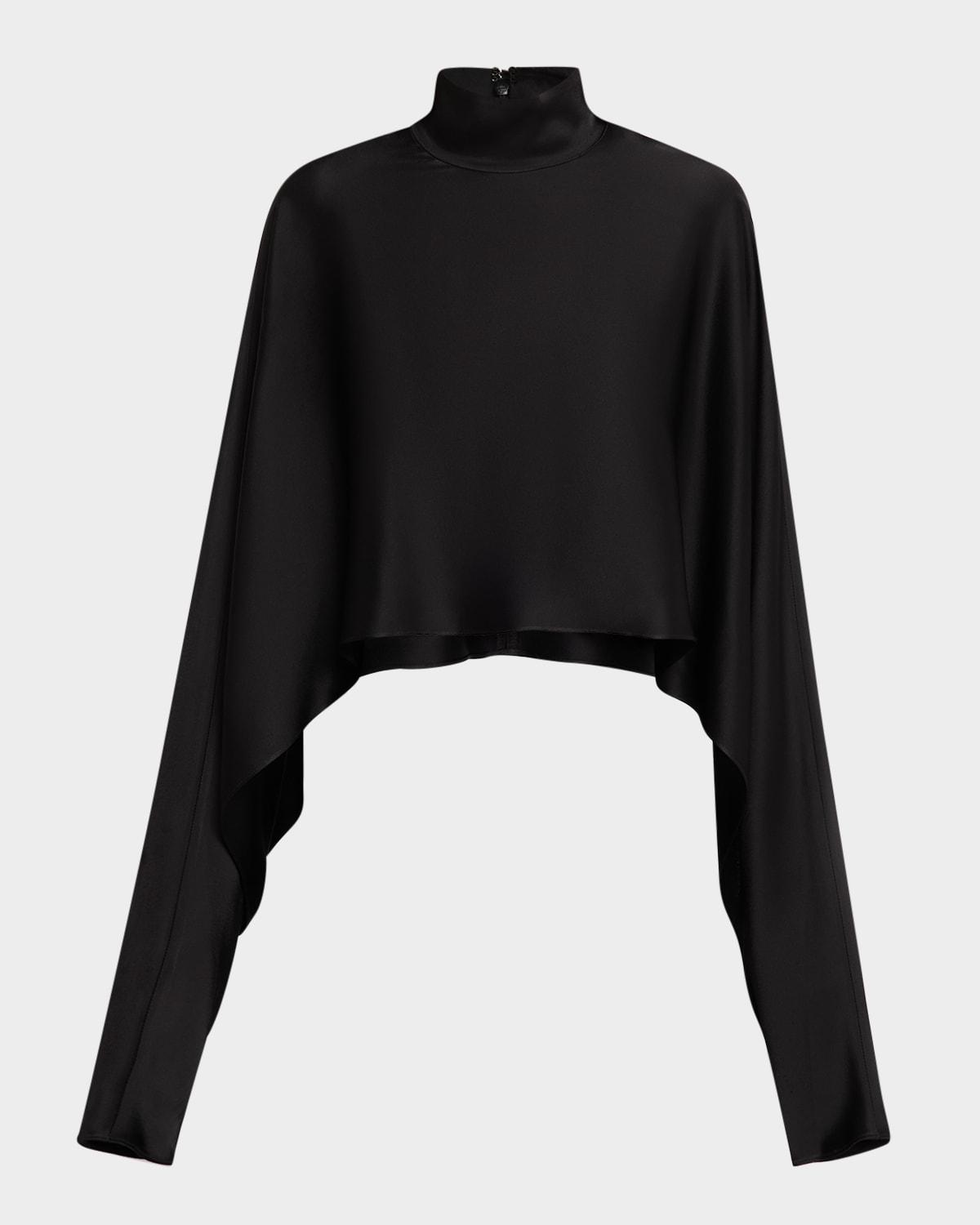 satin crop caftan top