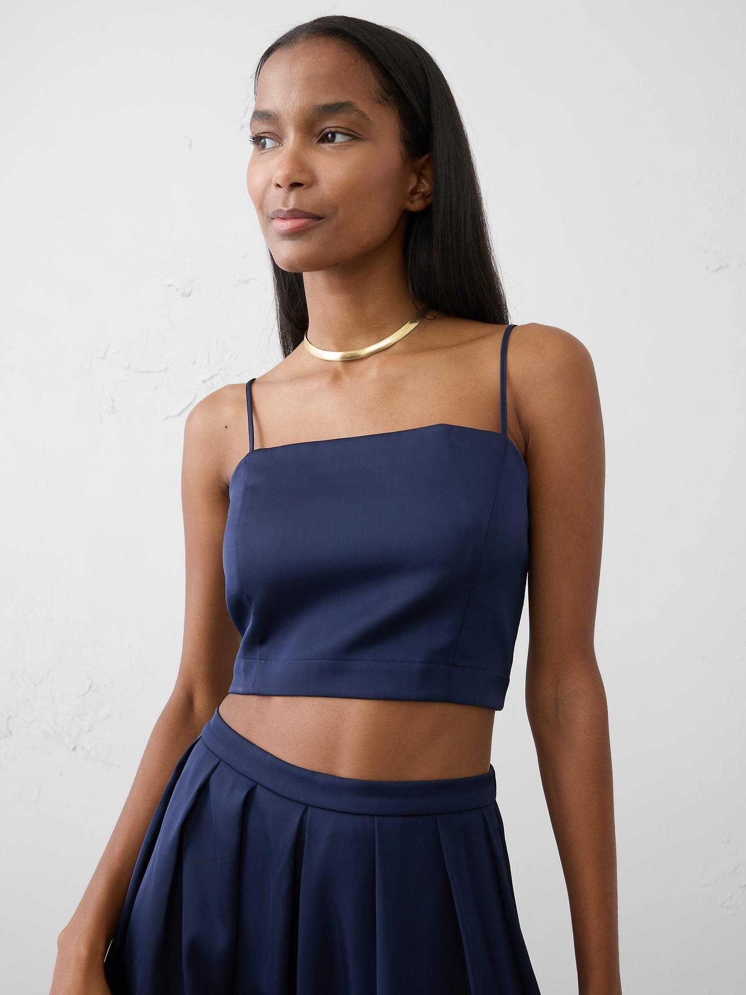 satin cropped camisole