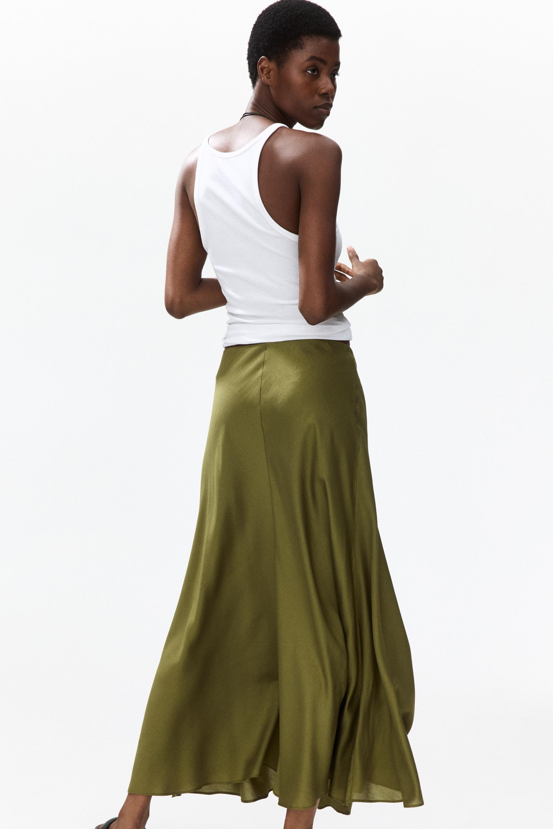 satin maxi skirt