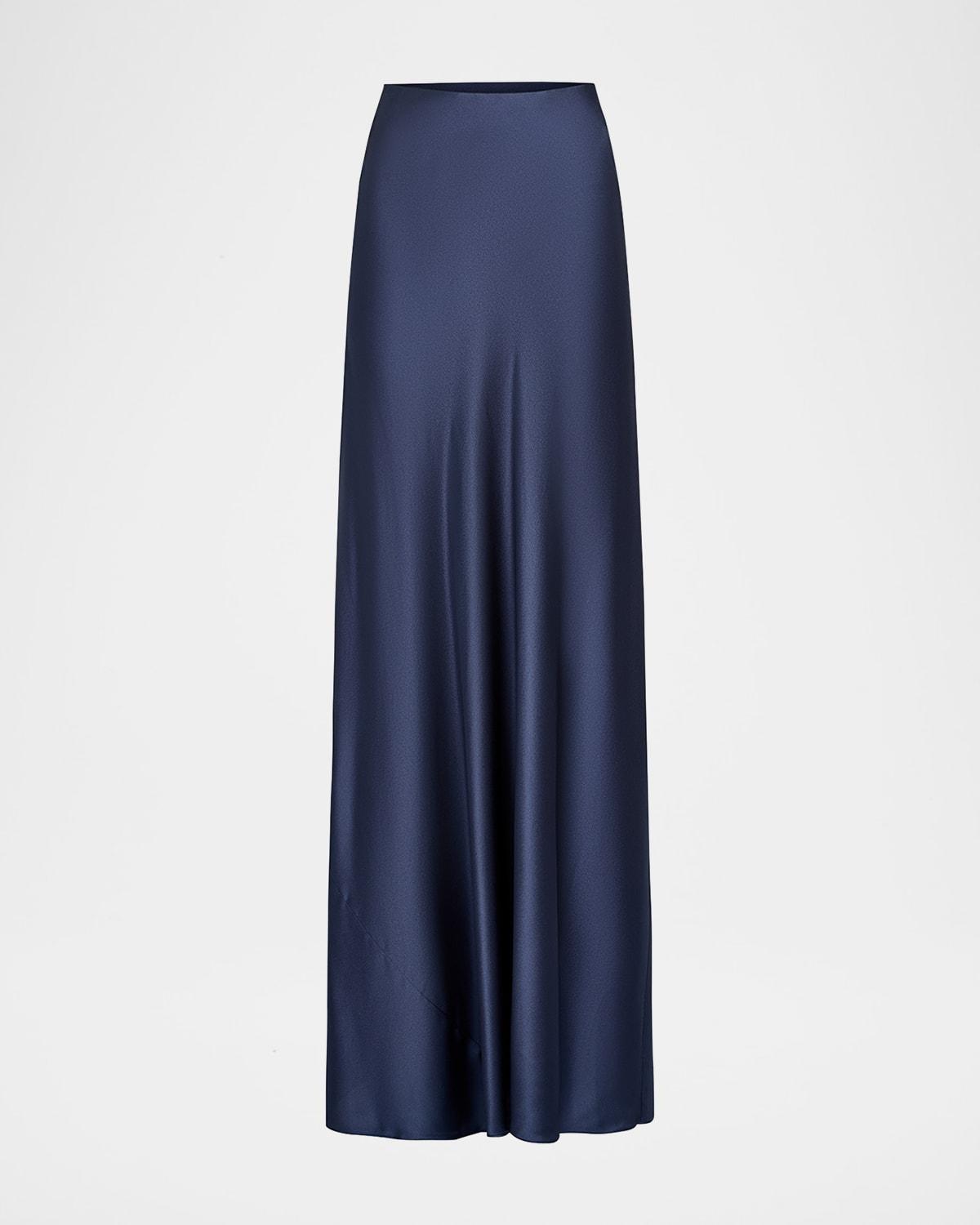 satin maxi skirt
