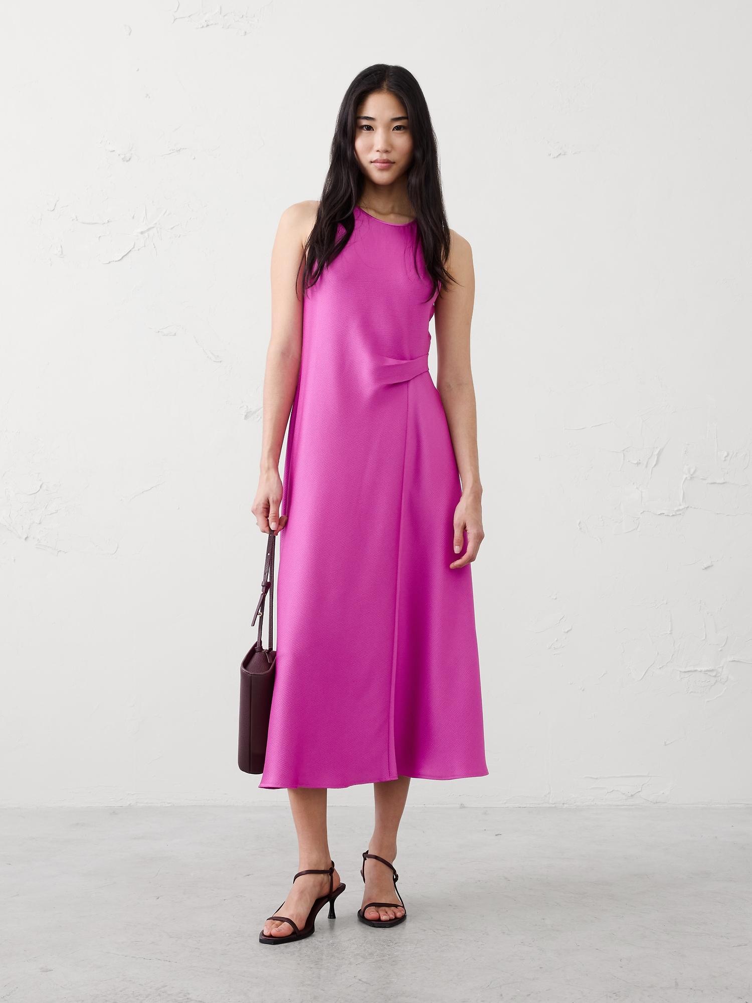 satin midi dress