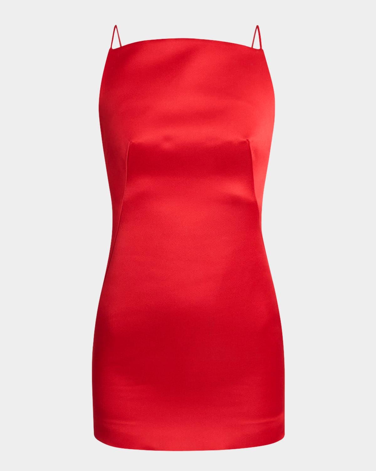 satin mini dress