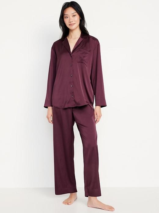 satin pajama pant set