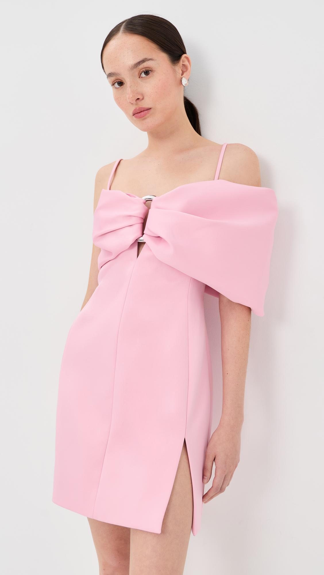 satin pop j marc bow dress