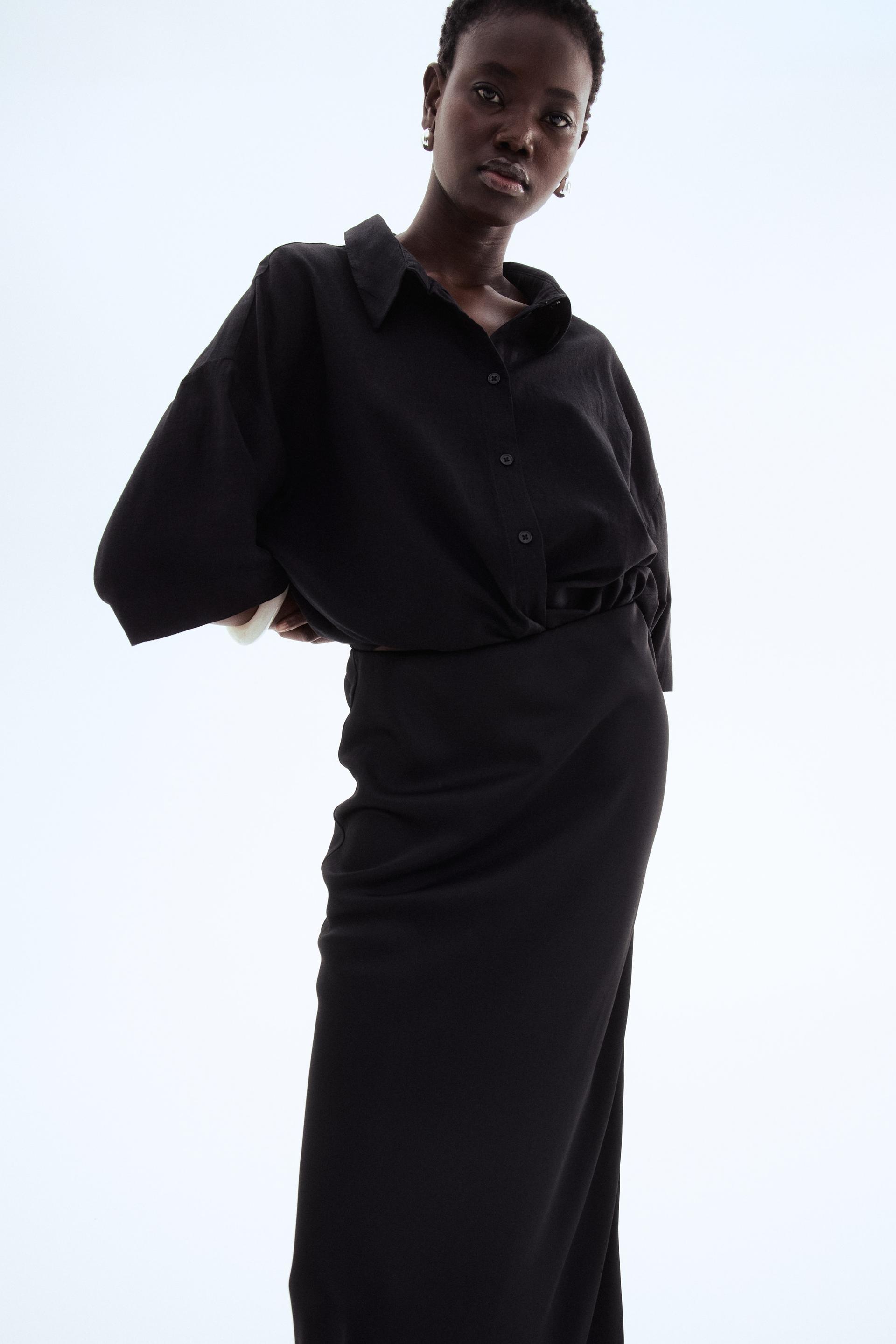 satin slip skirt
