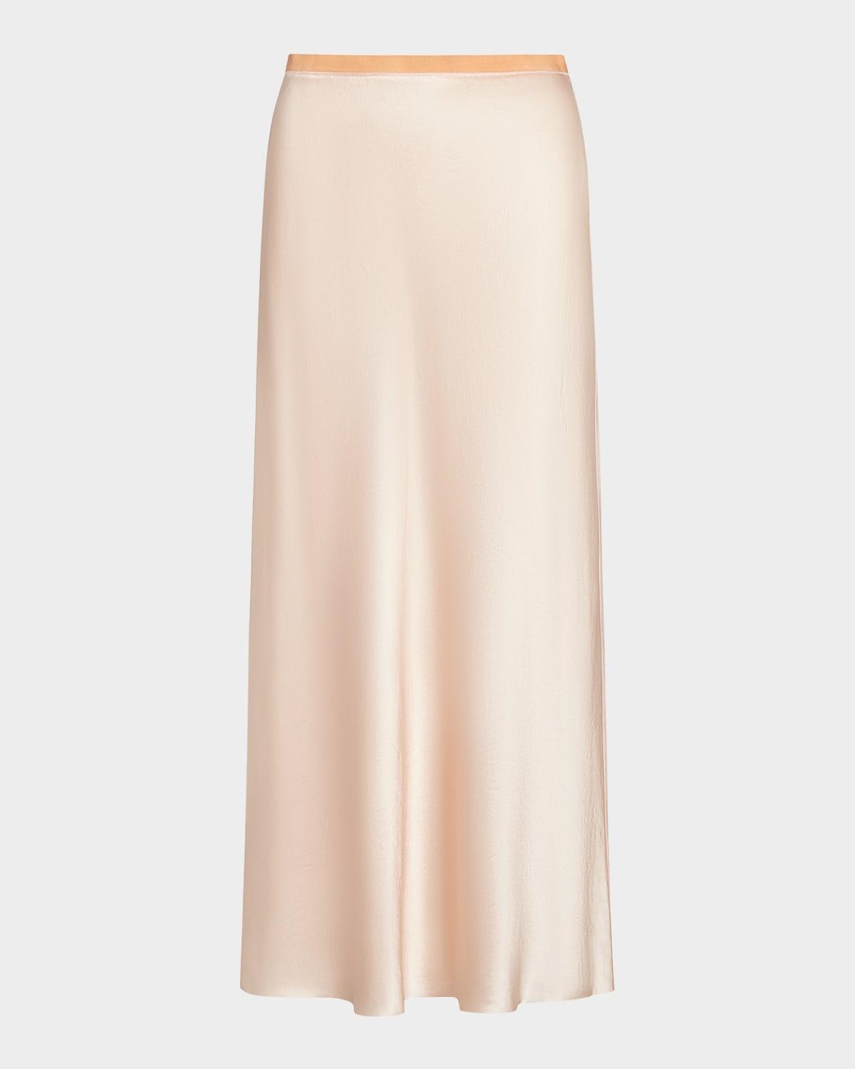 satin slip skirt