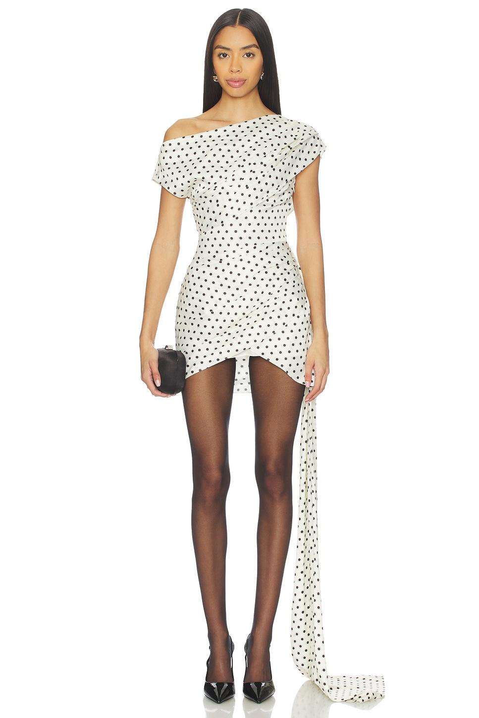 satin tie side mini dress