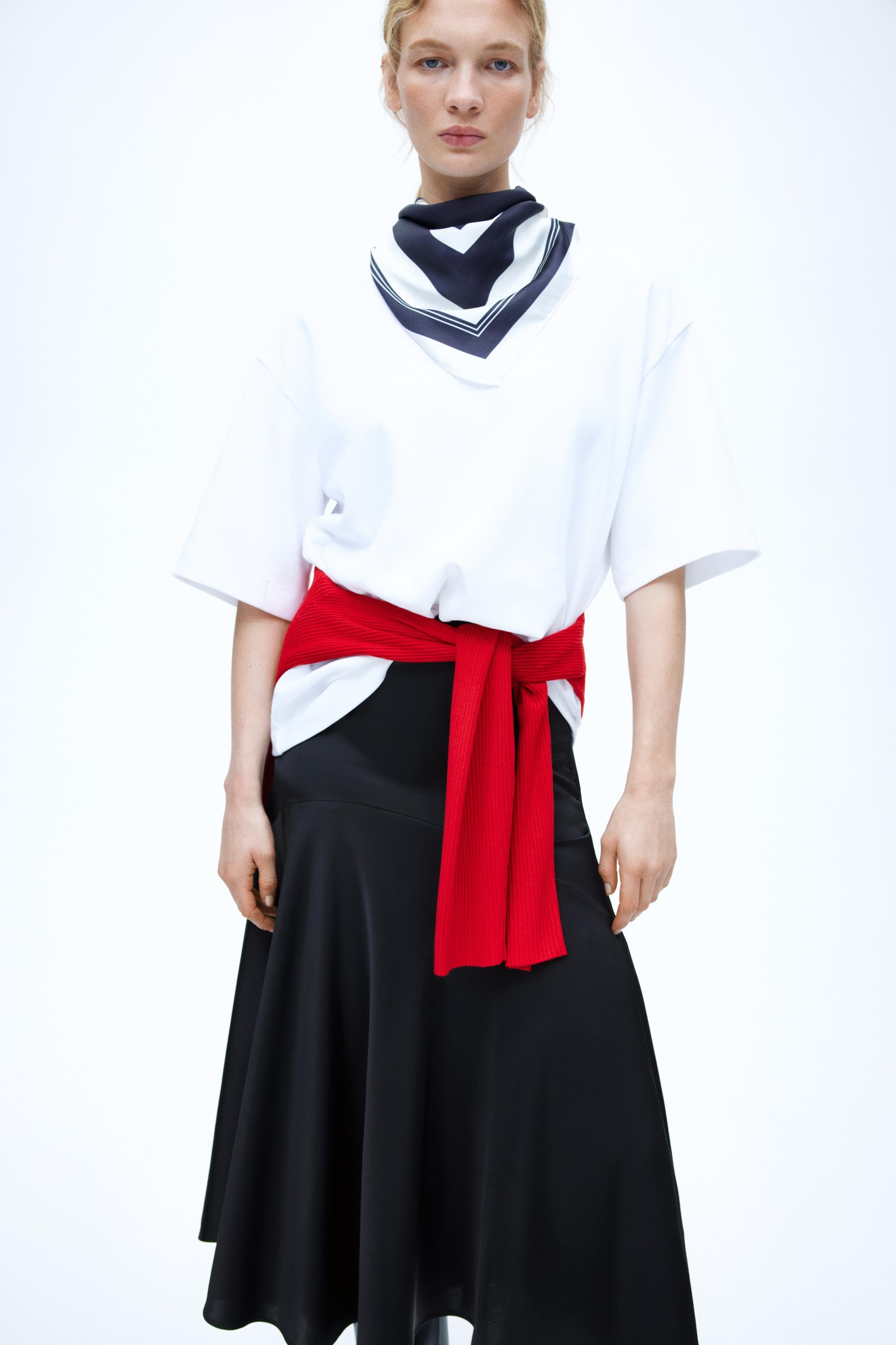 satin twill skirt