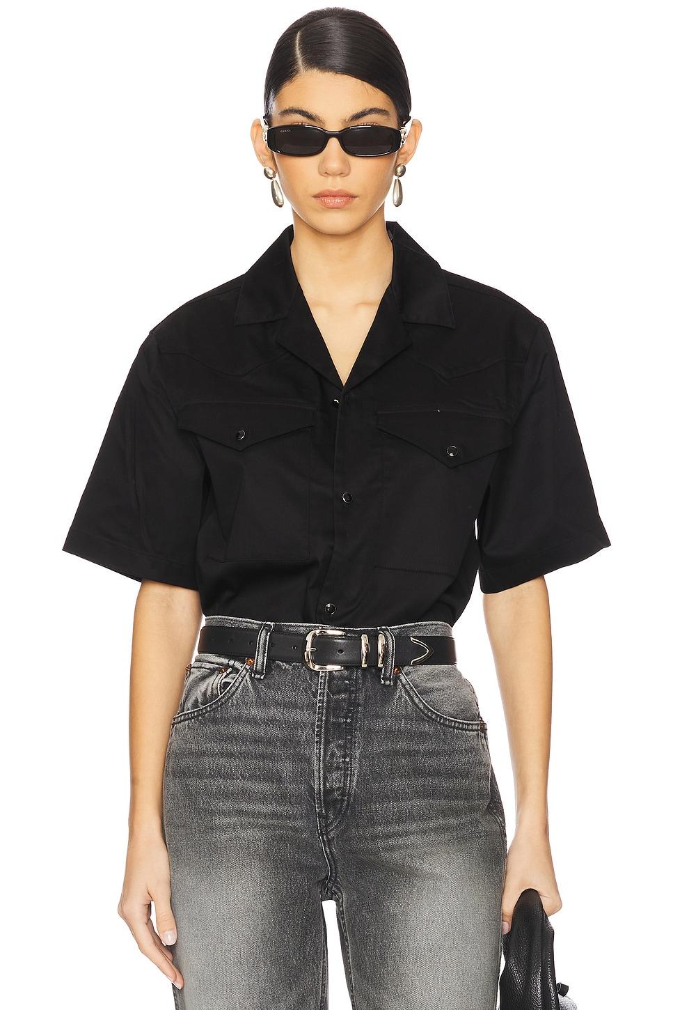 satin western short sleeve shirt