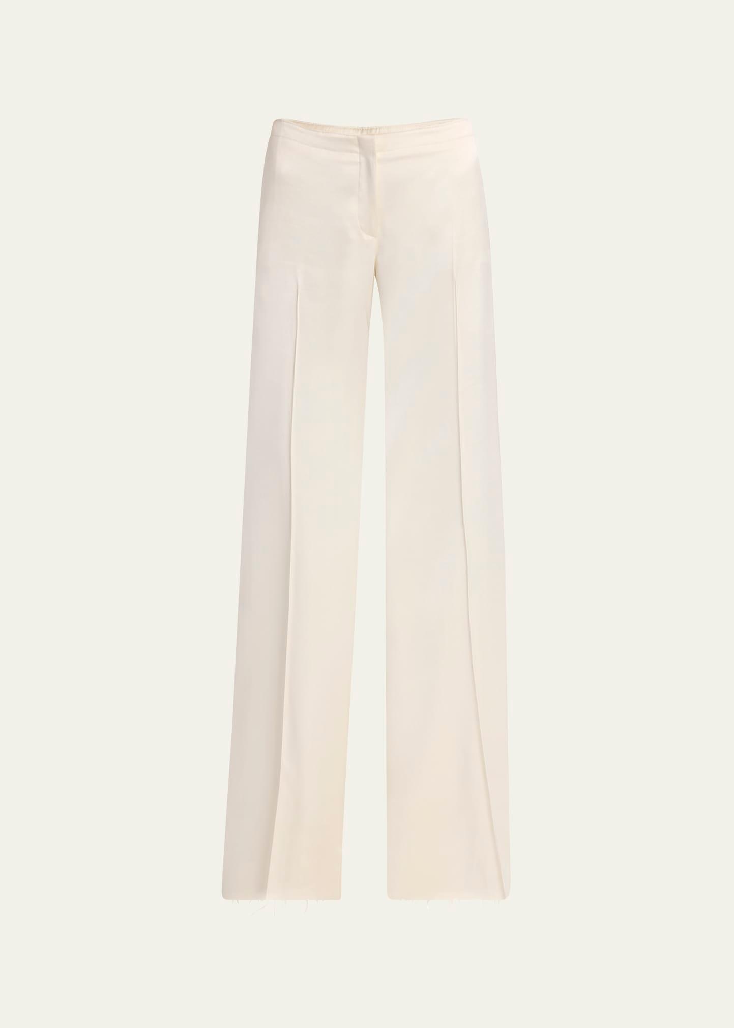 satin wide-leg trousers