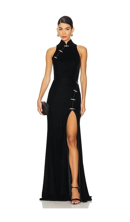 sau lee ariana gown in black.