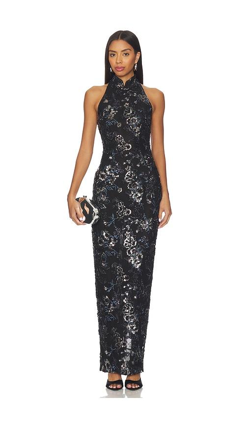sau lee arielle dress in black.