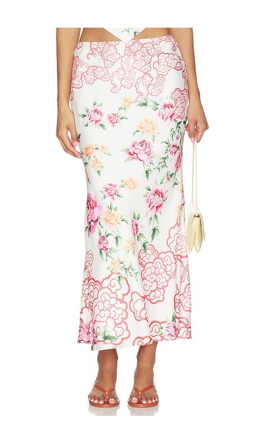 sau lee fiora skirt in white,pink.