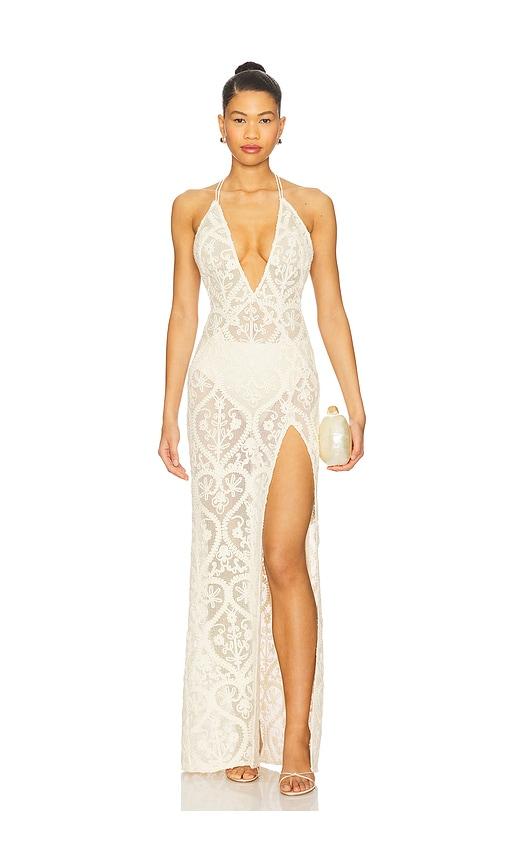 sau lee frankie amare dress in cream.