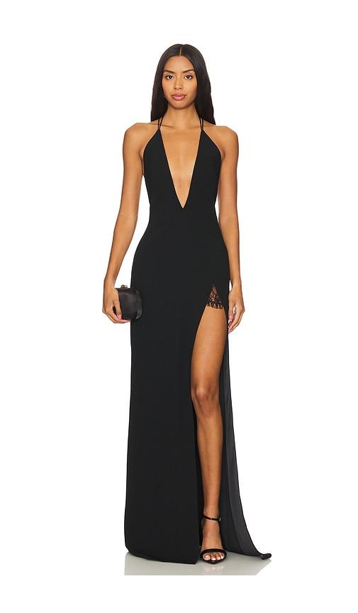 sau lee frankie gown in black.