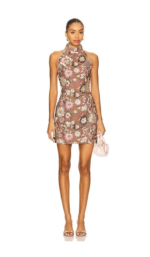 sau lee glory mini dress in pink.