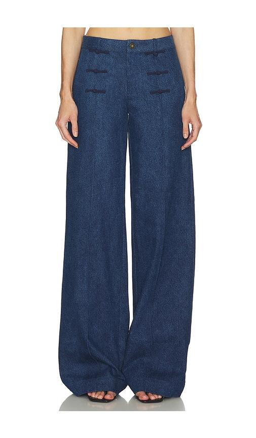 sau lee mason denim jeans in blue.