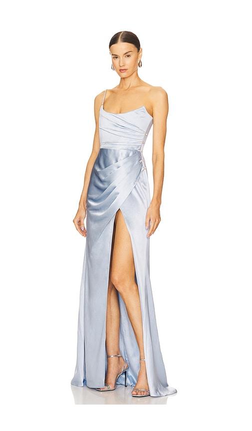sau lee pasha gown in baby blue.