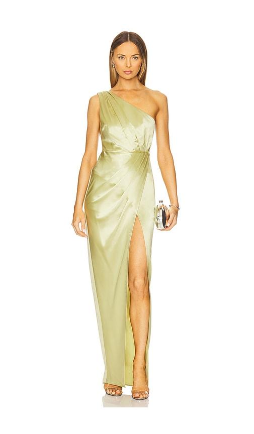 sau lee preston dress in sage.