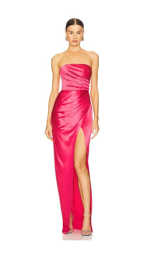 sau lee priyanka dress in fuchsia.