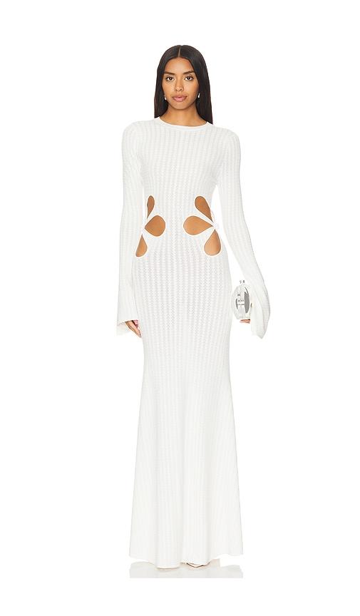 sau lee x revolve destiny knit dress in ivory.