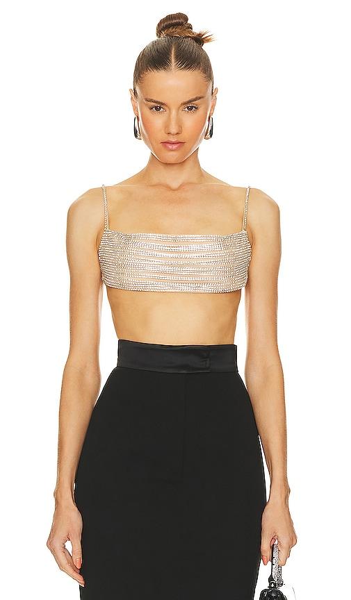 sau lee zafina top in metallic silver.
