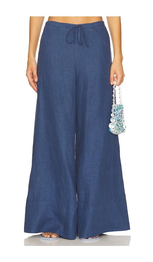 saudade cascade pant in blue.